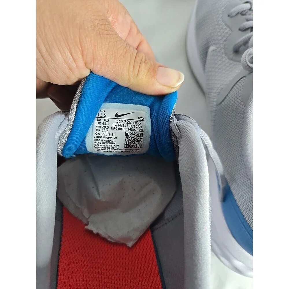 Nike Mens  Gray/blue  Revolution 6 Imperial Size 11.5 Running Shoes